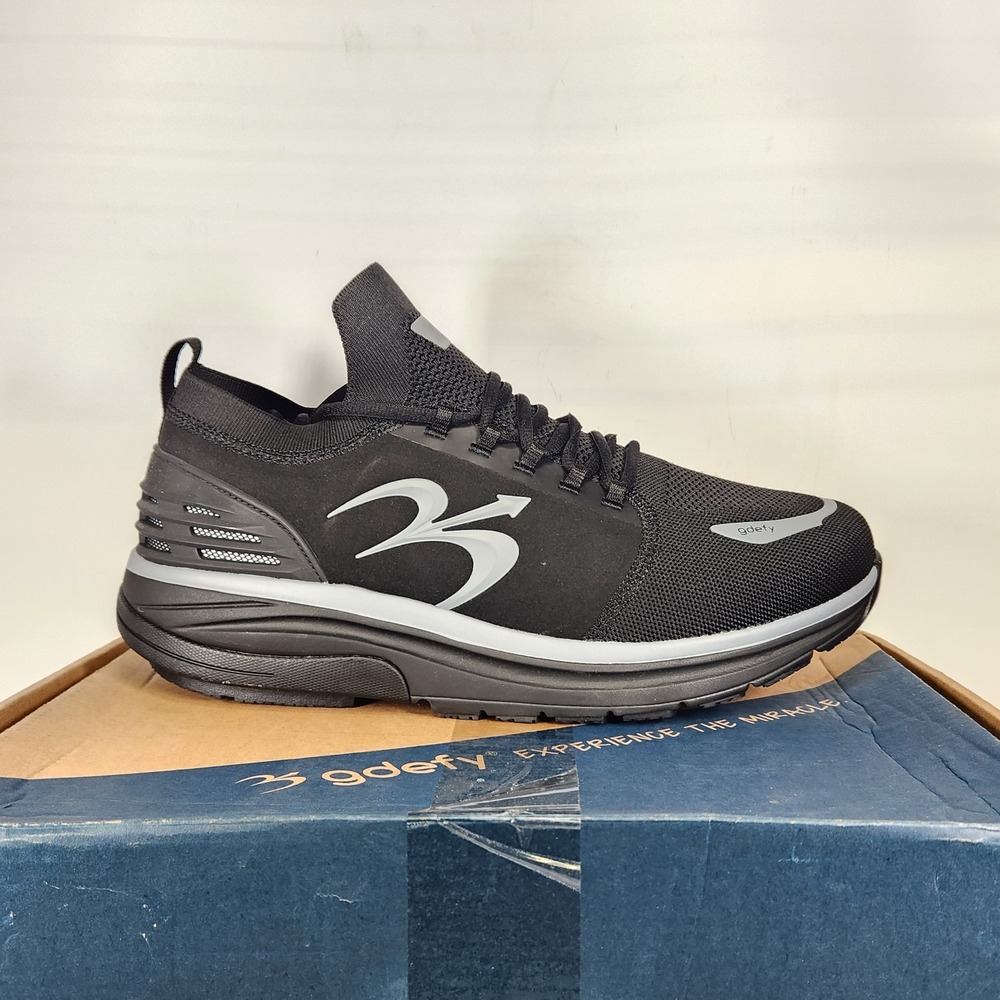 Gravity Defyer G-Defy Mateem Mens Size 14 WIDE Black Gray Orthotic Sneaker
